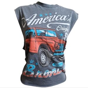 FORD Bronco Sleeveless "America's Original SUV" Gray Tank Top